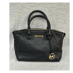 Michael Michael Kors Black Leather Satchel Purse AS IS #67007